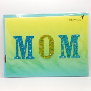 Happy Birthday to My Mom Glitter Ombre Papyrus Card